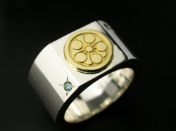 家紋リング・冴・ゴールドエンブレム・竹コース