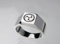 家紋リング・艶・梅コース