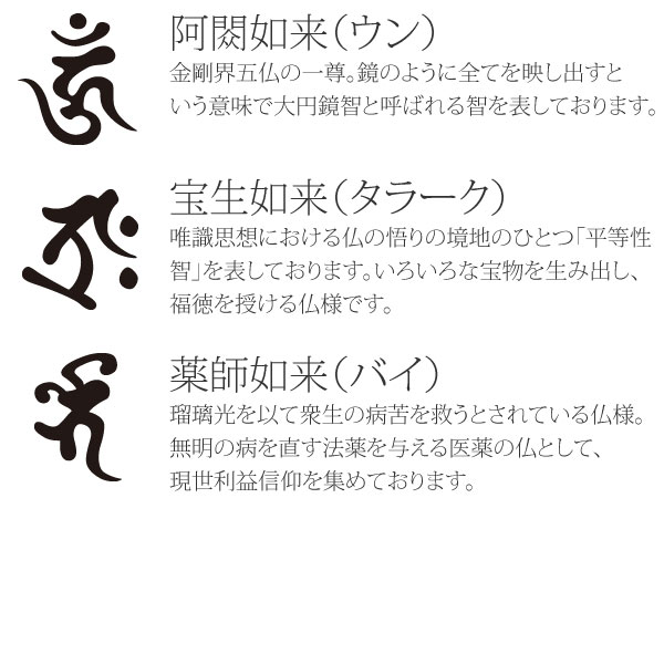 金剛界五大仏を含む7つの梵字を彫り込んだシルバーリング