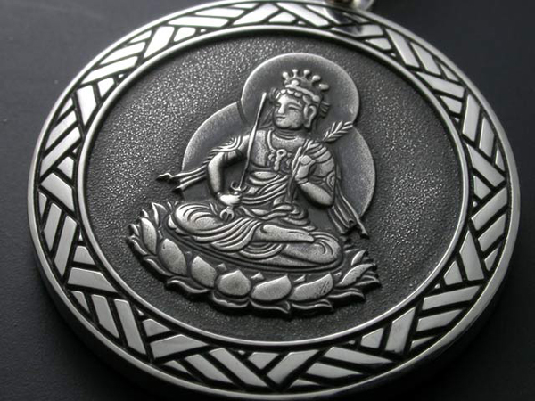 【希少】インド・シッキム入手 金剛手菩薩　ペンダント 守護・厄除け 守護本尊】文殊菩薩ペンダント