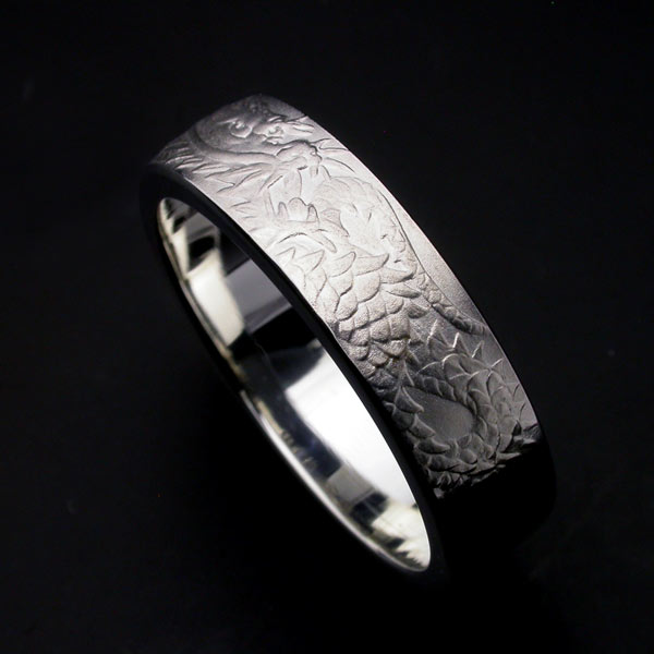 受注制作＞龍のリング 辰 たつ ドラゴン シルバー R009 （試着のみ  