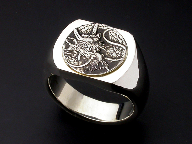 龍紋リング・印台