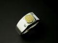家紋リング・艶・ゴールドエンブレム