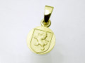 ライオンバックラーペンダント・K18ゴールド