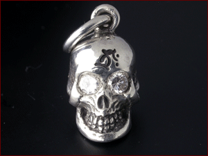 Option-守護梵字髑髏ペンダント・石留めオプション(ダイヤモンド）