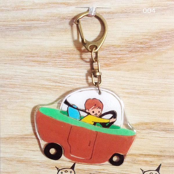 あしたゆう★ハンドメイド　まこじいキーホルダー＆ポストカード４