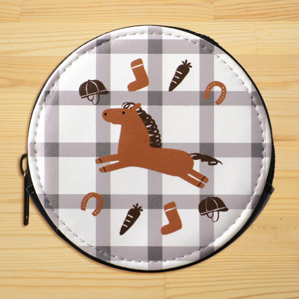 【アウトレット】リトルアニマル　馬柄コインケース（チェック）