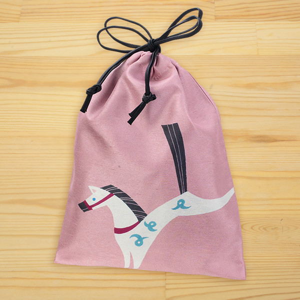 山本仁商店「E TO ASOBI」馬柄巾着