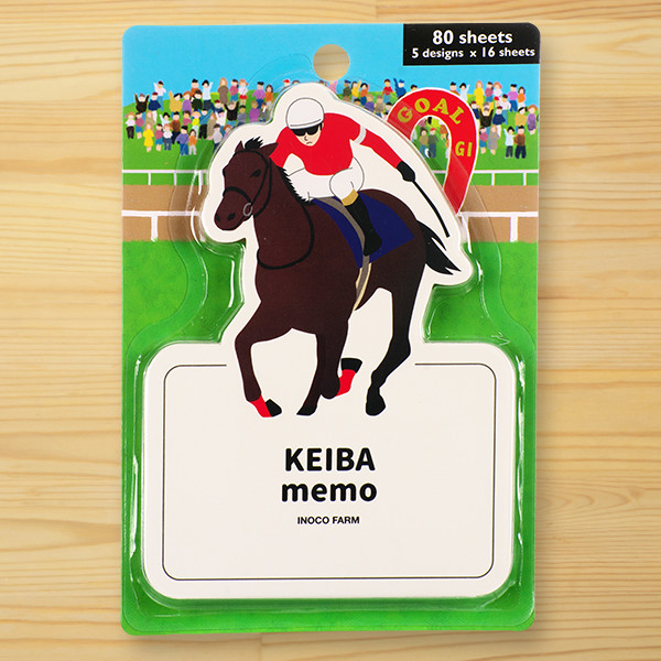ダイカットメモ　競馬　５柄