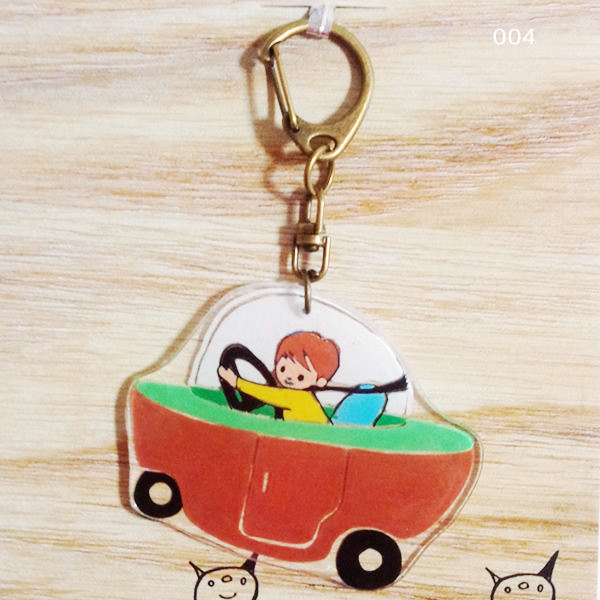 あしたゆう★ハンドメイド　まこじいキーホルダー＆ポストカード４