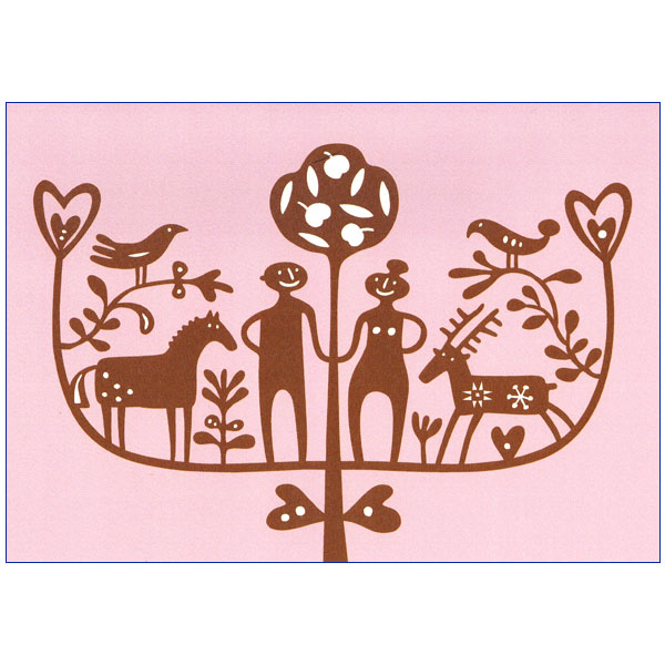 Bengt&Lotta　グリーティングカード　Adam & Eve