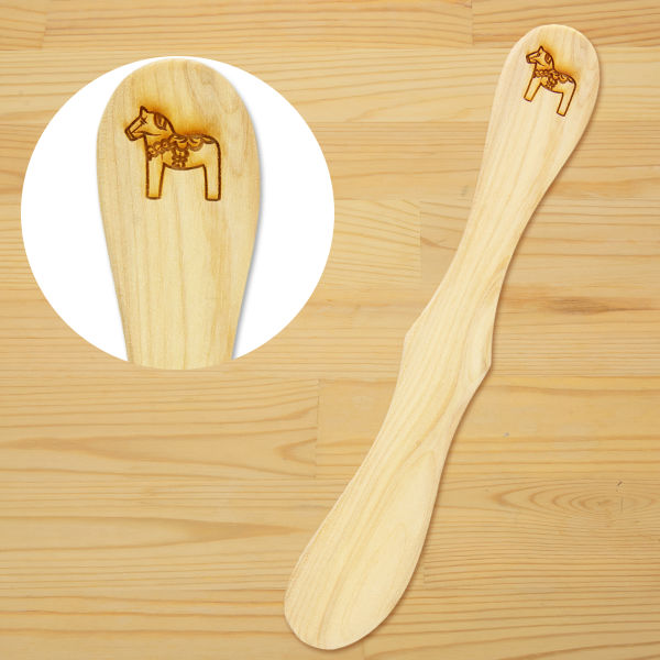 ヘムスロイド社 ダーラナホース焼印の木製バターナイフ【ネコポス送料当店負担商品】