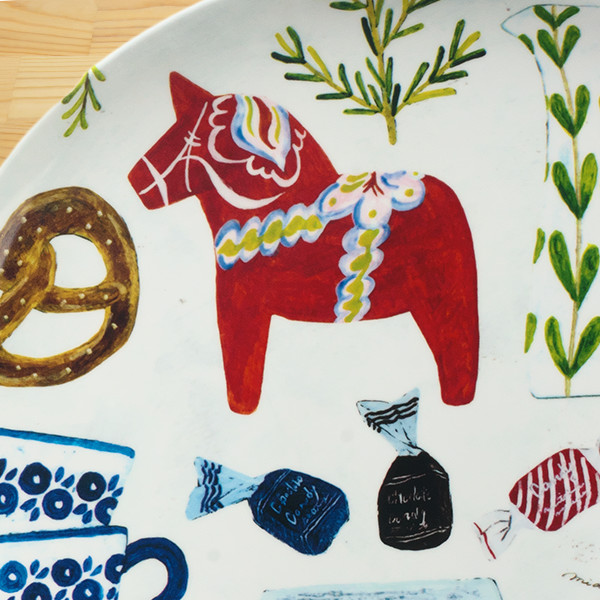 新品 浅野みどり 20cmメラミンプレート 北欧風 relaxing life 【公式通販】