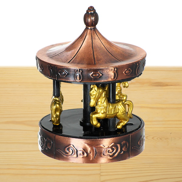 手のひらサイズ・ミニチュア メリーゴーランド（鉛筆削り付）