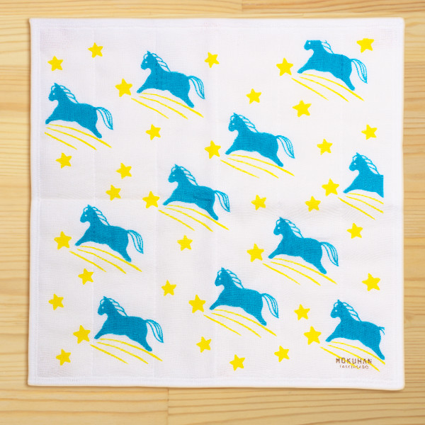 竹笹堂×山本仁商店　蚊帳生地ふきん「スター・ホース」