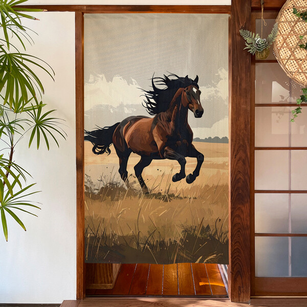 馬柄のれん「疾走」