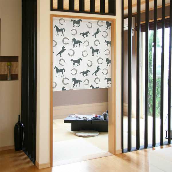 馬柄のれん 小「馬と馬蹄」