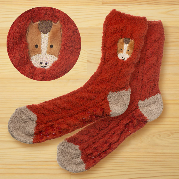 ふわもこルームソックス うま