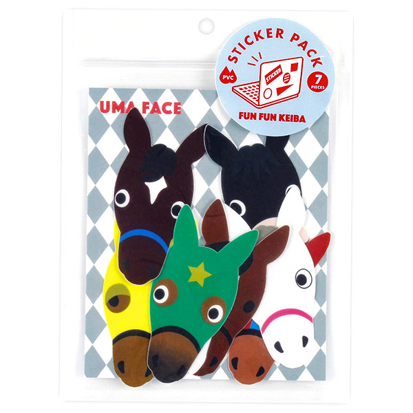 FUN FUN KEIBA ステッカーパック FACE
