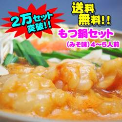 秘伝の味　送料無料！NEWもつ鍋セット（みそ味）N「4～5人前用」