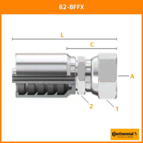 B2金具 ストレート BSP Flat Seat メススイベル（British Standard Pipe）