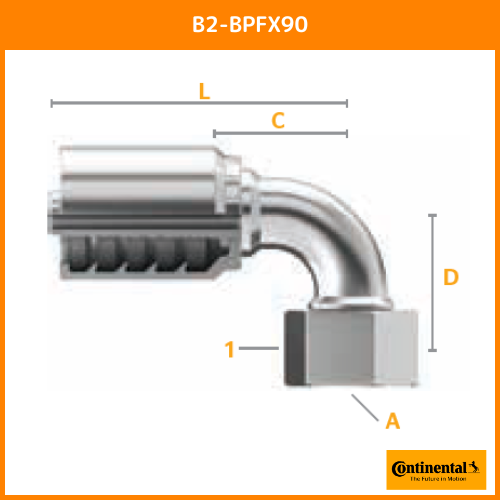 B2金具 90°エルボ スイベル BSPP（British Standard Pipe Parallel）