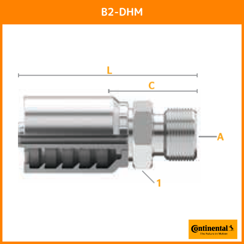 B2金具 ストレート DIN 24° Heavy オス