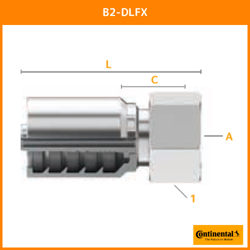 B2金具 ストレート DIN 24° Light メススイベル