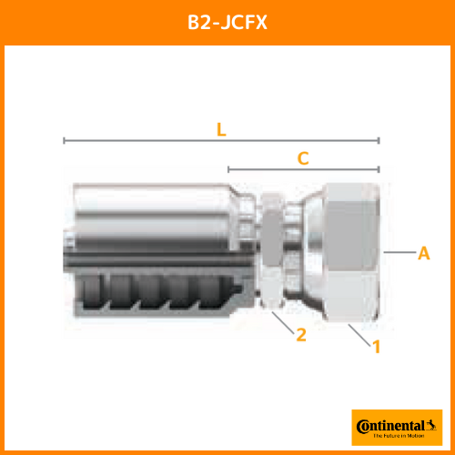 B2金具 ストレート メススイベル JIC 37°フレア（SAE J514）