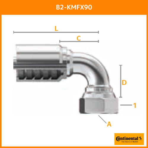 B2金具 90°エルボスイベル Komatsu 30°フレア（メトリックねじ）