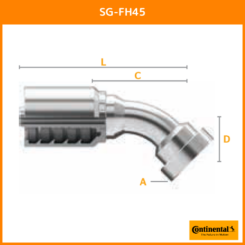 SG金具 45°エルボ Code 62 フランジ（SAE J518）