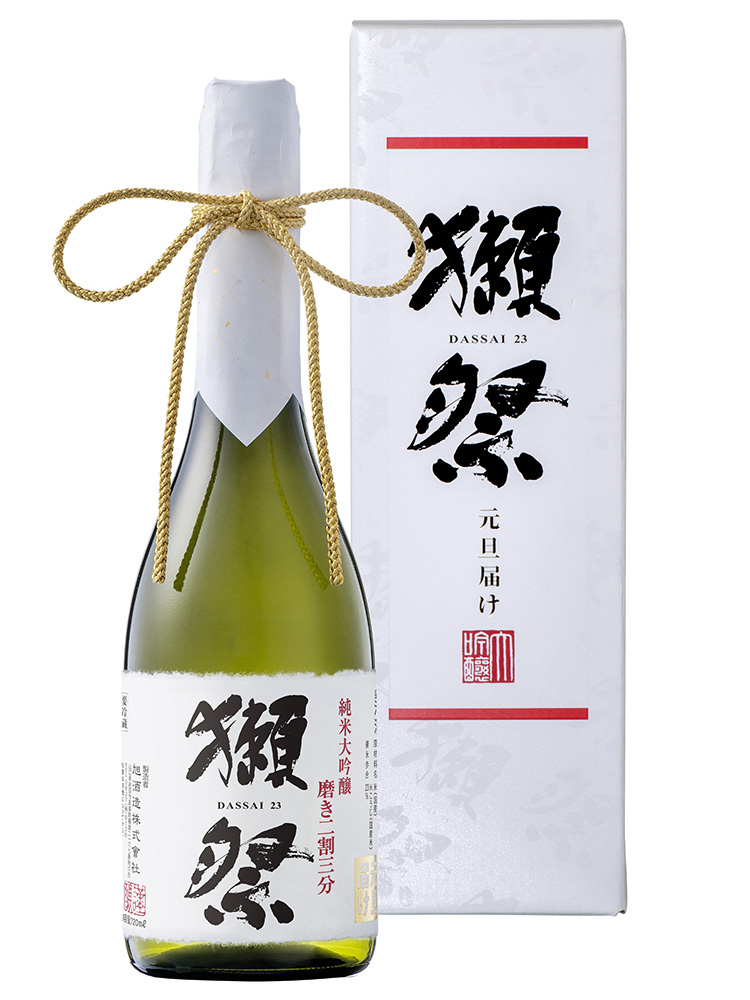 獺祭(だっさい) 純米大吟醸 磨き二割三分 無濾過生原酒 元旦届け 720ml 化粧箱付き