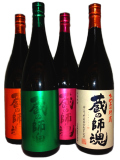 芋焼酎 蔵の師魂 4種類飲み比べセット(ノーマル ・The Green・The Orange・The Pink 1800ml各1本)
