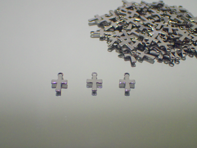 ステンレス316L チャーム（十字架） ◇◇8mm×10mm◇◇ 最安値 1個 約11.4円～ 副資材【ネコポス便可】