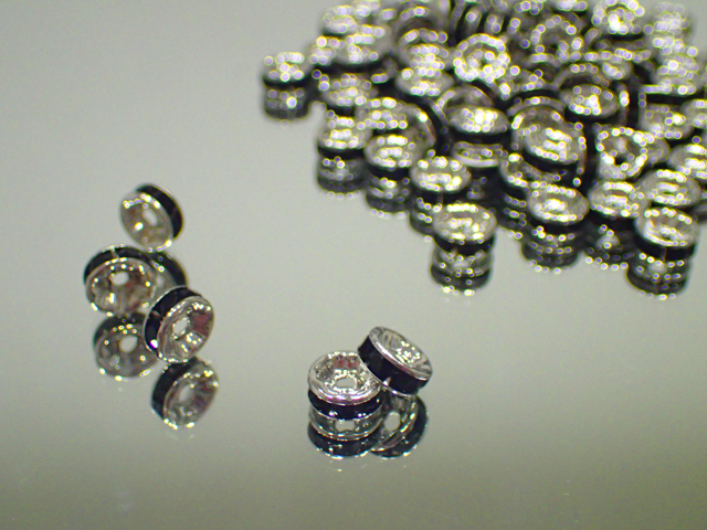 Ａ級 平ロンデル☆強化銀メッキ ◇◇8mm◇◇ カラー:ブラック 最安値 1個 約5.5円～ 副資材【ネコポス便可】【ハンドメイド】【アクセサリー】【パーツ】【ビーズ】