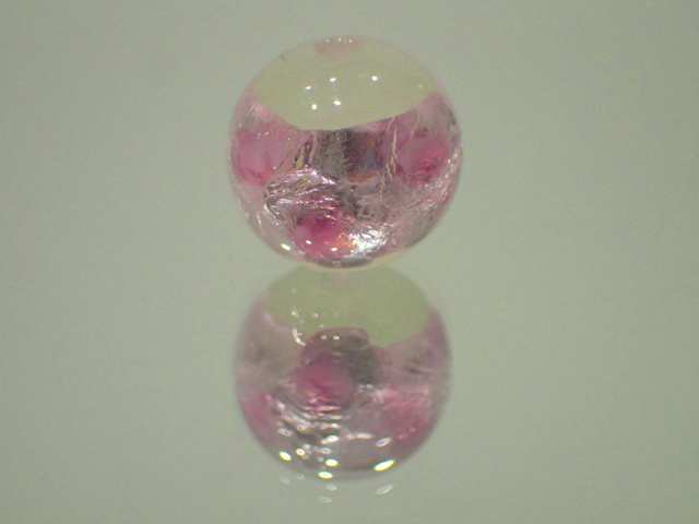 丸玉 白・ピンク 8mm玉 最安値 1個 150円～ 夜光ホタルガラス