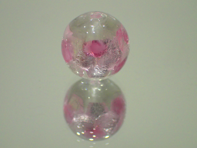 ガラス浮き玉   ガラス玉    ピンク  へそ薄ピンク ガラス浮き玉 薄ピンク
