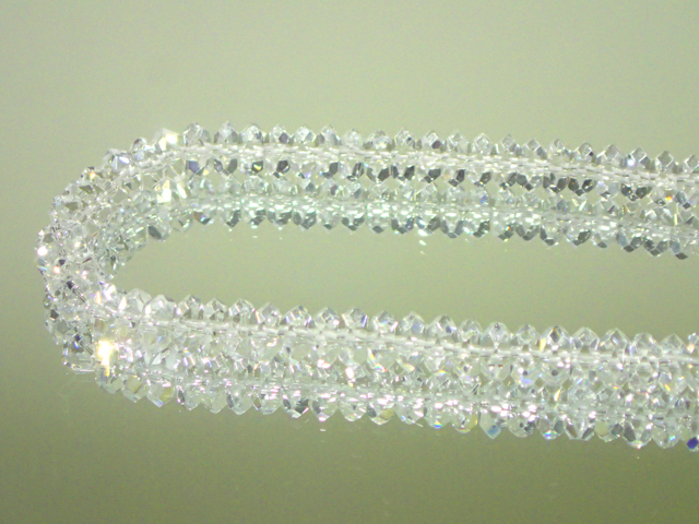 ボタンカット水晶 ◇◇6mm◇◇ 1連 38cm（約100個） 最安値 1個 約15.1