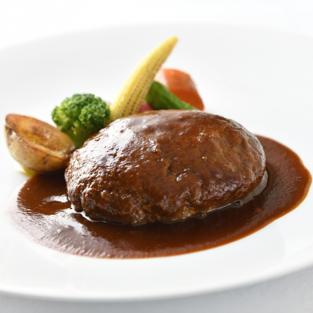 【送料込み/冷凍グルメ】黒毛和牛と黒豚のハンバーグステーキ/ 6食セット