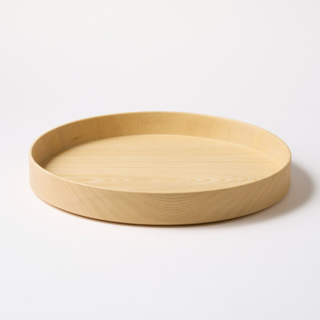 WEB限定】木地のお盆 ナチュラル 直径30cm 国産オリジナルデザインの
