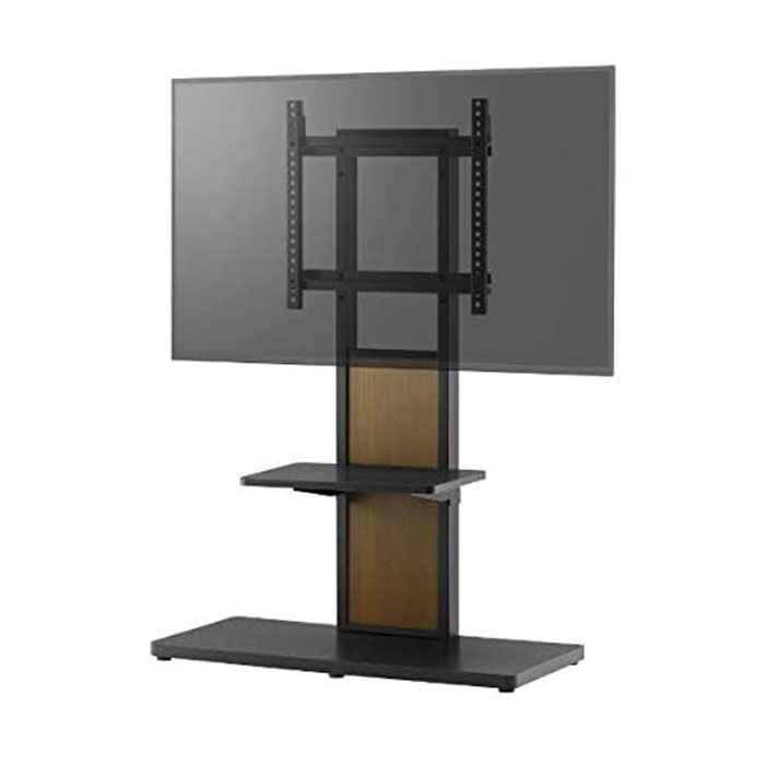 【沖縄・離島配送不可】【代引不可】壁寄せテレビスタンド 40?55V型対応 棚付き壁寄せスタンド ブラック木目 テレビラック TV台 TVラック AVラック W800×D350×H1130mm Swing AS-WA800