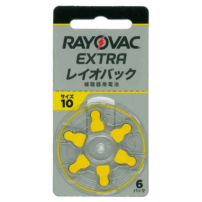 【即日出荷】レイオバック RAYOVAC 補聴器用電池 PR536(10A) 6粒入り無水銀 補聴器空気電池/空気亜鉛電池/ボタン電池