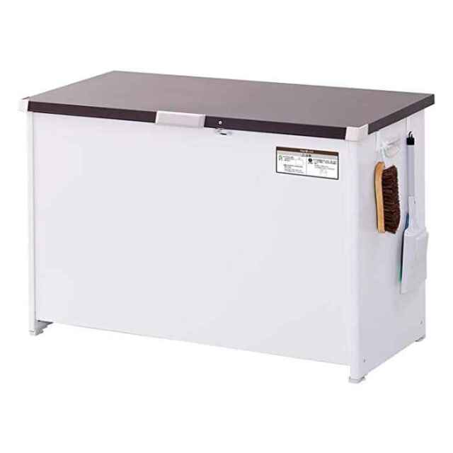 【沖縄・離島配送不可】【代引不可】マルチボックス 屋外用ストッカー サビに強い樹脂焼付塗装 南京錠取付用フック付き 園芸用品 キャンプ用品 ゴミなどマルチの収納 300Lタイプ エムケー精工 CLM-130C