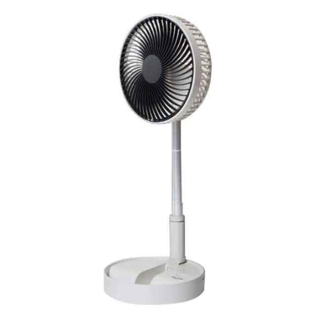 扇風機 USB 充電式 折りたたみ コンパクトに収納 15cm羽根 風量3段階切替 上下角度調節 ホワイト テクノス SI-001U