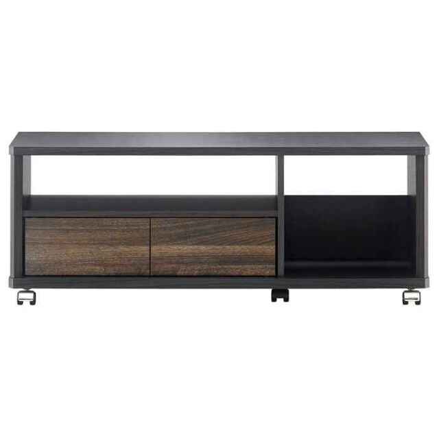 テレビ台 ?43V型対応 EE style ハーフオープン アッシュグレー＆ウォールナット テレビラック TV台 TVラック AVラック Swing AS-EE980