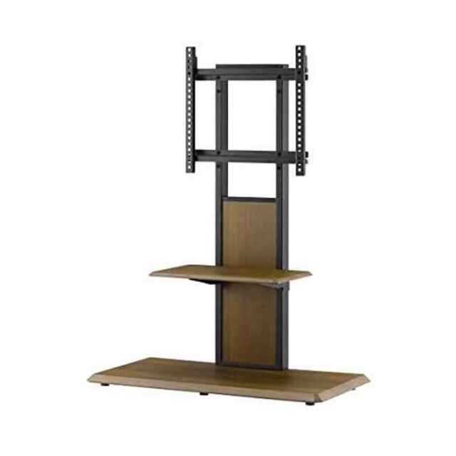 【沖縄・離島配送不可】【代引不可】壁寄せテレビスタンド 40?65V型対応 棚付き壁寄せスタンド ブラック木目 テレビラック TV台 TVラック AVラック W850×D420×H1130mm Swing AS-WB850