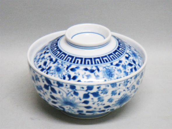 古染唐草蓋物