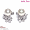 アコヤ真珠 ピアス 6.0-6.5mm