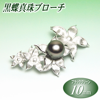 黒蝶真珠ブローチ（10ミリ）