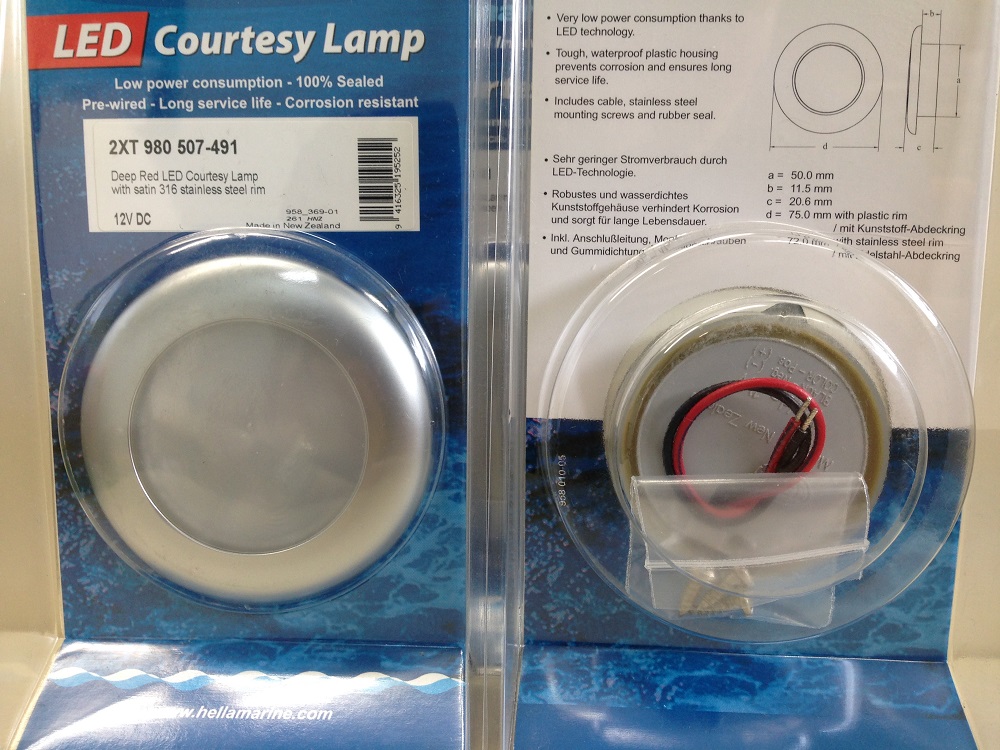 【個数限定大特価】HELLA　DEEPレッドLED　12v　SUS　4個Set